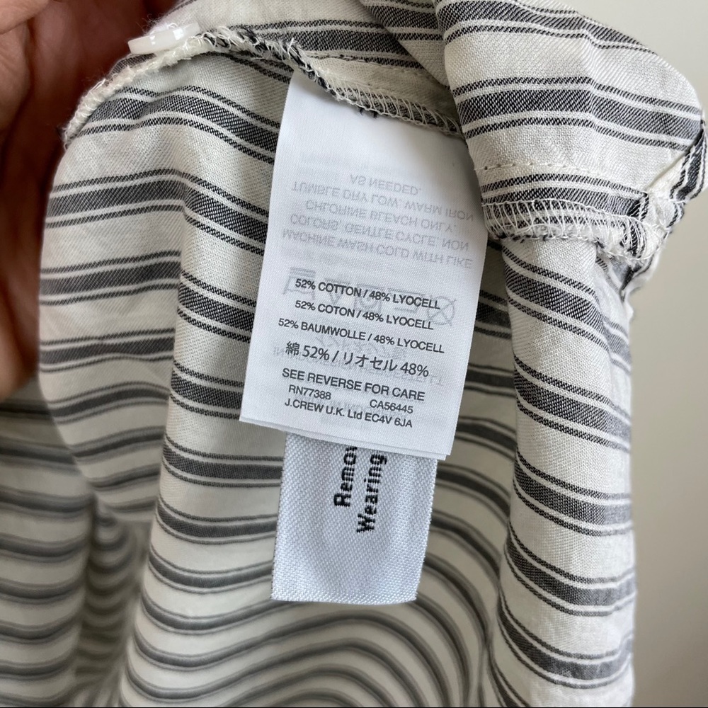 Madewell Striped Button Down Flare Sleeve Blouse - Picture 8 of 8